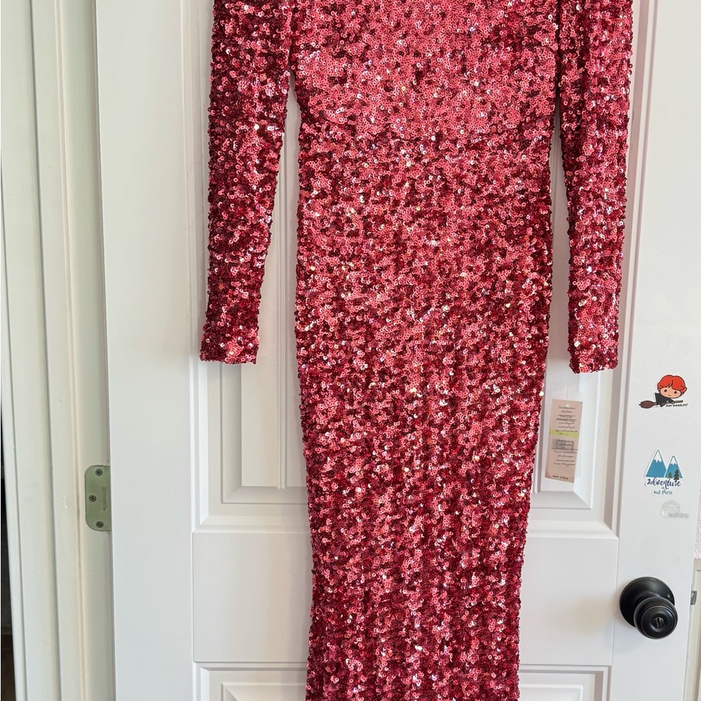 Nanette Lepore Sparkling Long Sleeve Dress - Red